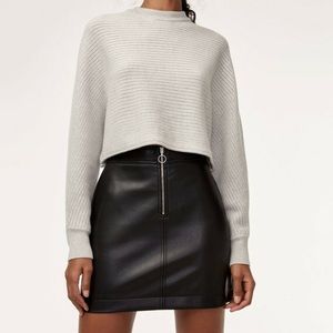 Aritzia Roxanne Skirt in Black Vegan Leather